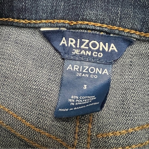 Arizona Mixed Panel Blue Denim Jeans Skirt Jrs Size 3 - Picture 8 of 9